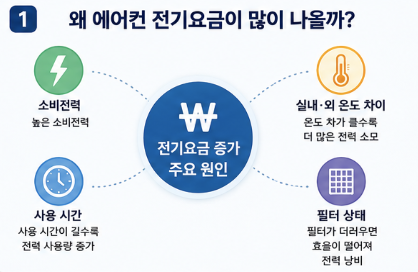 에어컨 전기요금이 많이 나오는 이유