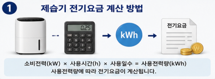제습기 전기요금 계산방법