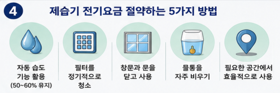 제습기 전기요금 절약방법