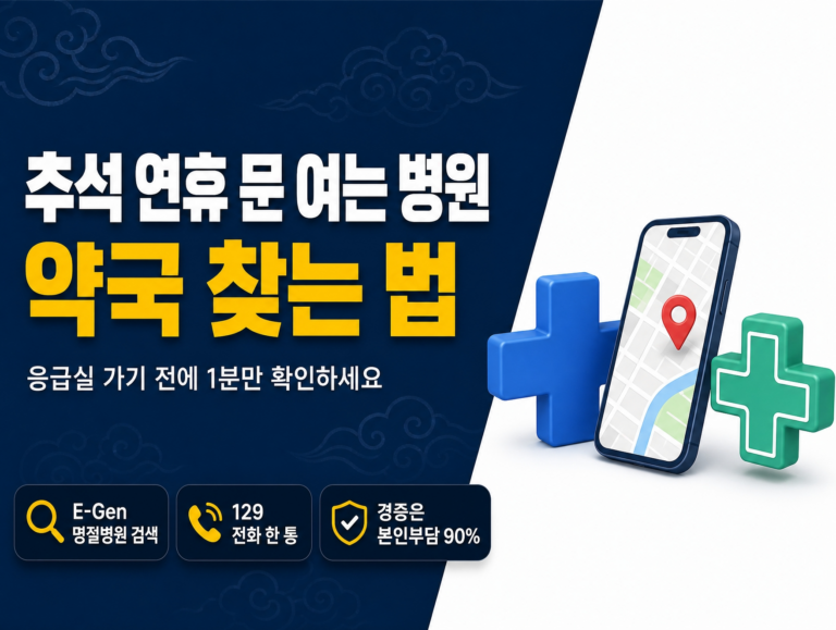 추석연휴 약국 찾는 법