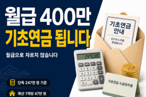 기초연금 수급자격 2026|선정기준액 247만 원·소득인정액 계산법 총정리 기초연금 수급자격 썸네일