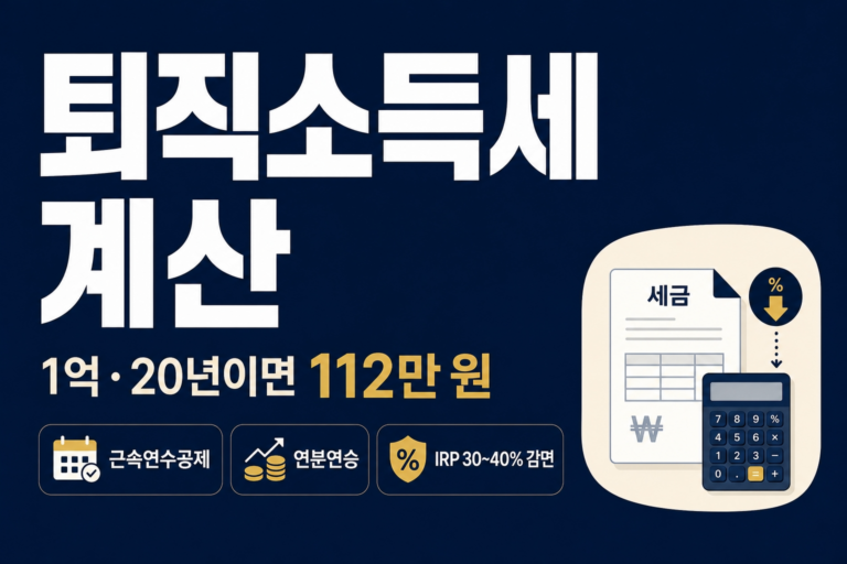퇴직소득세 계산방법 썸네일