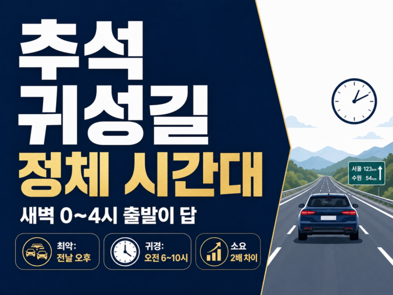 추석 귀성길 정체 시간대