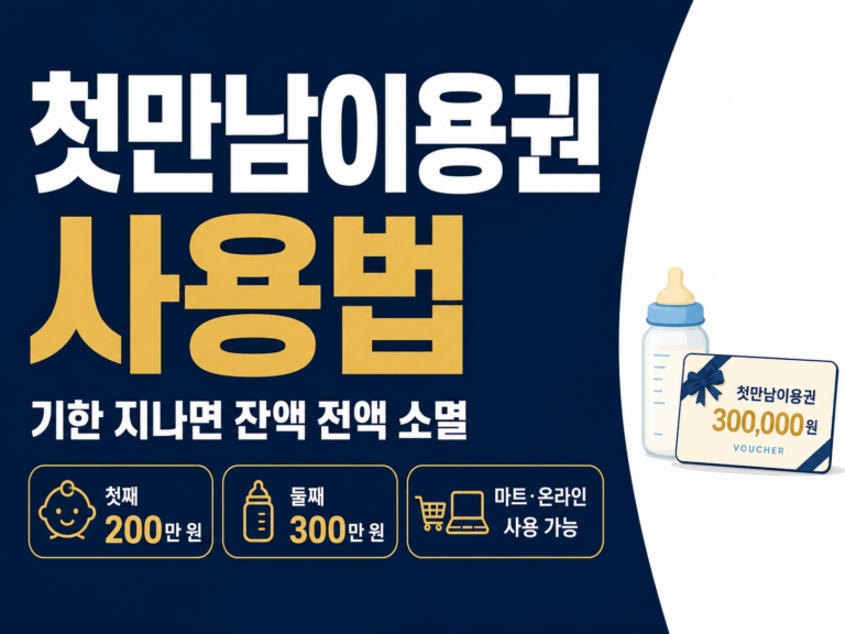 첫만남이용권 사용법
