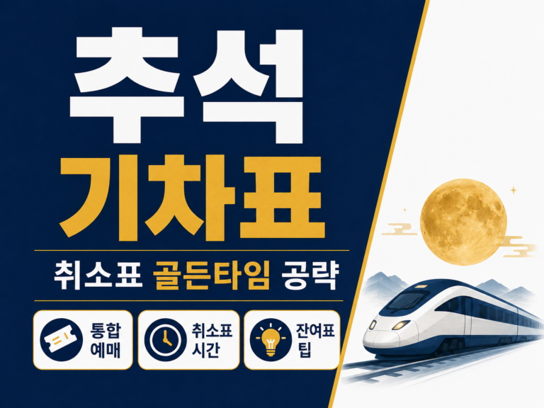 추석 기차표 예매 썸네일