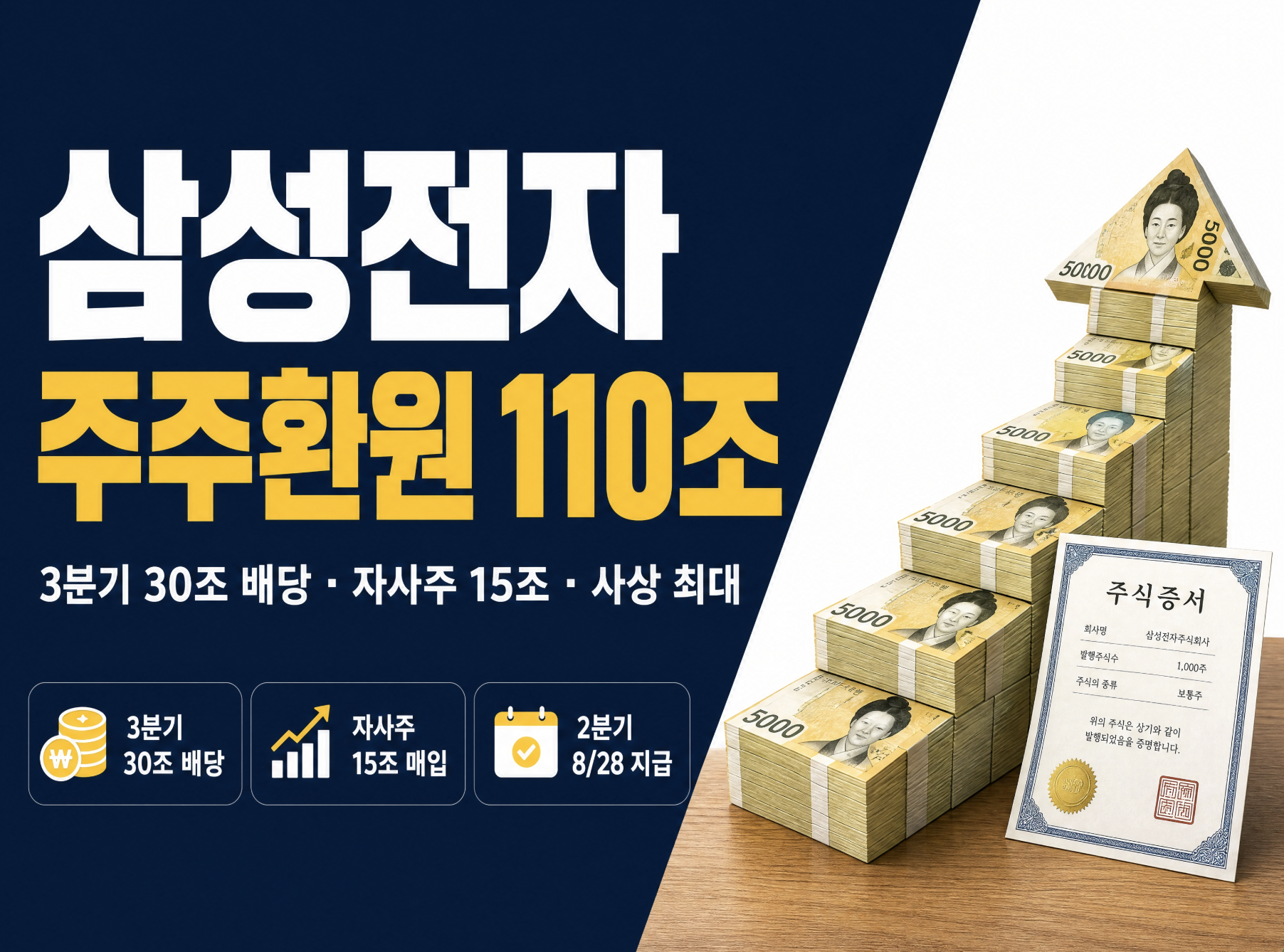 삼성전자 주주환원 110조, 배당금·자사주 매입 일정 총정리 (2026)