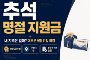 추석 명절 지원금