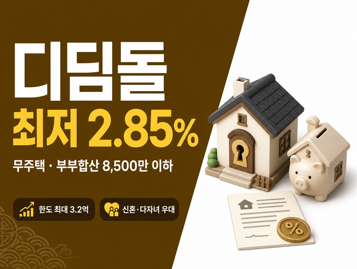 디딤돌 대출 2026 완전 가이드 – 소득·주택가액·한도·금리 판정