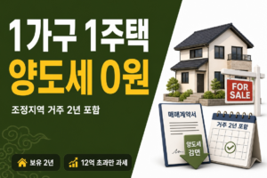 1가구 1주택 양도세