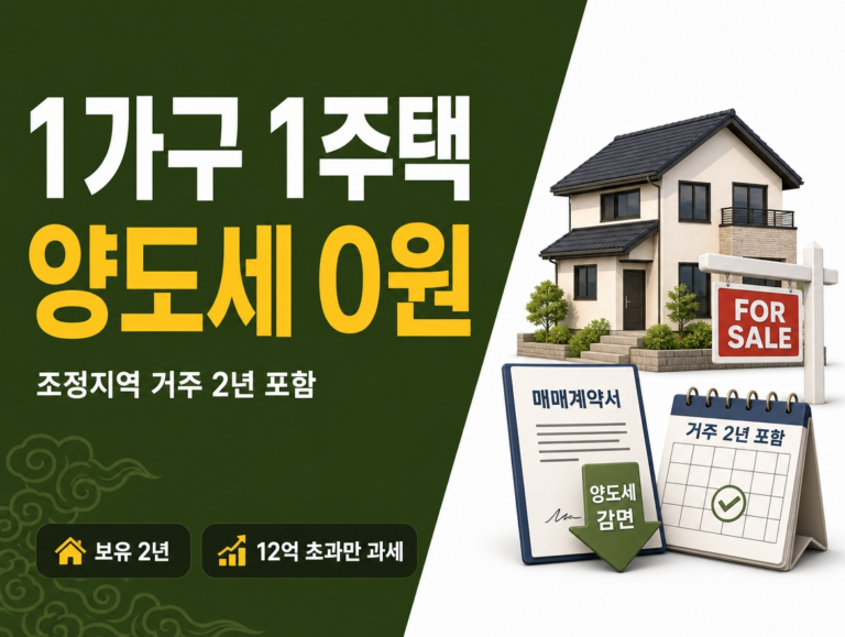 1가구 1주택 양도세