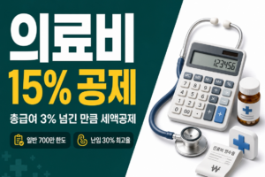 의료비 세액공제 계산기 2026, 문턱 3% 넘긴 만큼 15% 돌려받기 의료비 세액공제 썸네일